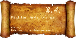 Michler Arétász névjegykártya